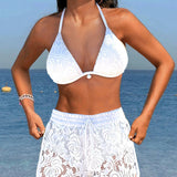Laluna® | Elegantes Bikini-Set aus einfarbiger Spitze