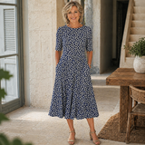 Sarah - Elegante Vestido Midi con Flores