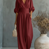 Sofija - Jumpsuit mit V-Ausschnitt