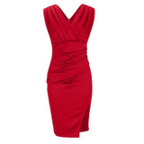Fresia | Vestido ajustado para mujeres con escote en V y abertura