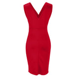 Fresia | Vestido ajustado para mujeres con escote en V y abertura