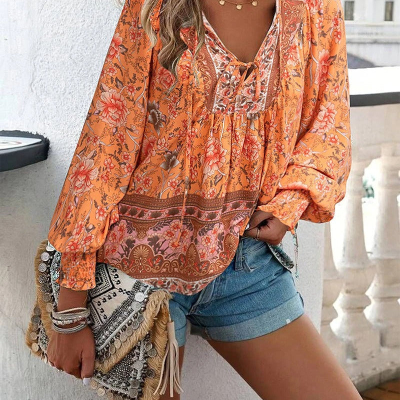 Arya - Elegantna Bluza sa Cvećem