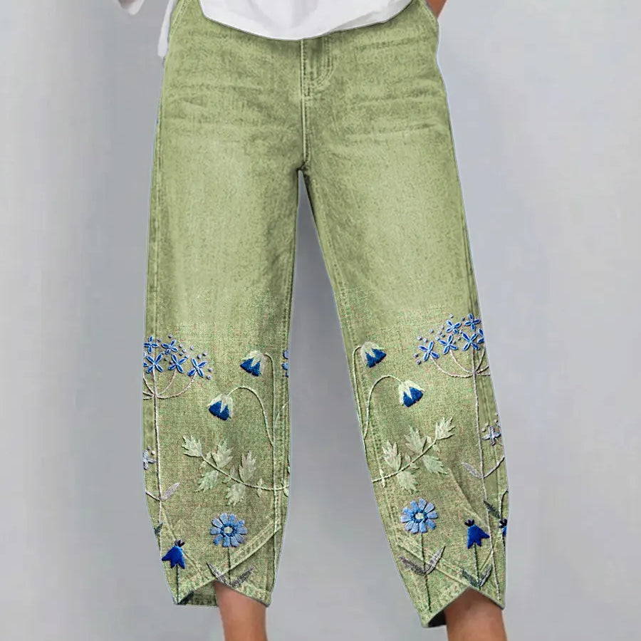 Aven - Pantalones Casual Bordados