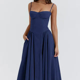 Sigrid | Trägerloses Midi-Kleid