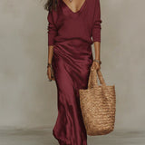 Solène - Vestido slip y combinación de tejido