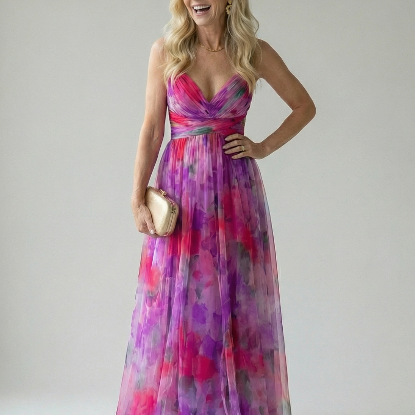 Isel - Vestido maxi de lujo