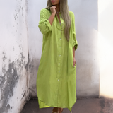 Marie™ | Ležerna, visoko do članaka, košulja haljina u Ibiza stilu