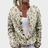 Camila - Herbstblumen Cardigan