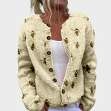 Bianca - Cardigan mit herbstlichem Blumenmuster