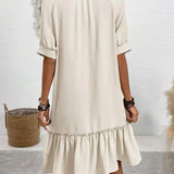 Nathalie™ | Haljina sa košuljom i volanima