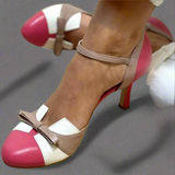 Bellarosa - Bunte Sandalen mit Knoten und Riemen, mit runder Zehenkappe
