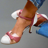 Bellarosa - Bunte Sandalen mit Knoten und Riemen, mit runder Zehenkappe