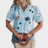 Emília - Bluse mit V-Ausschnitt