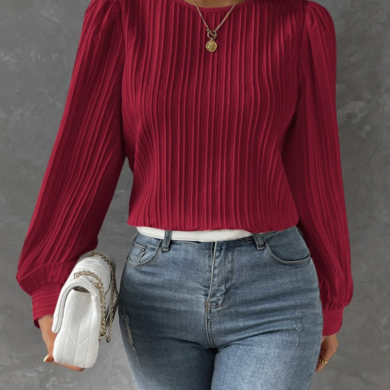 Bianca™ | Elegantna bluzica sa dugim lanternastim rukavima