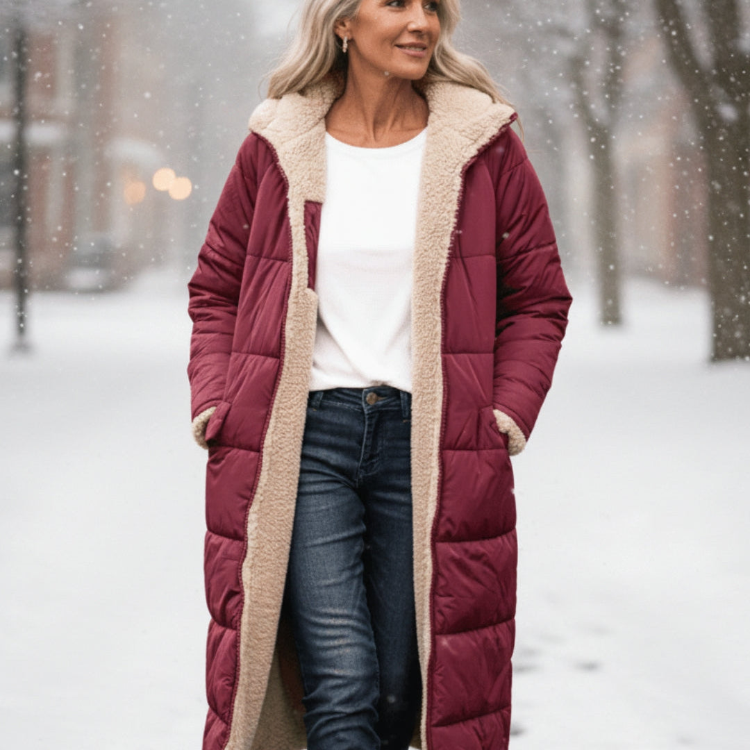 Sienna | Duga zimska jakna sa šerpa postavom