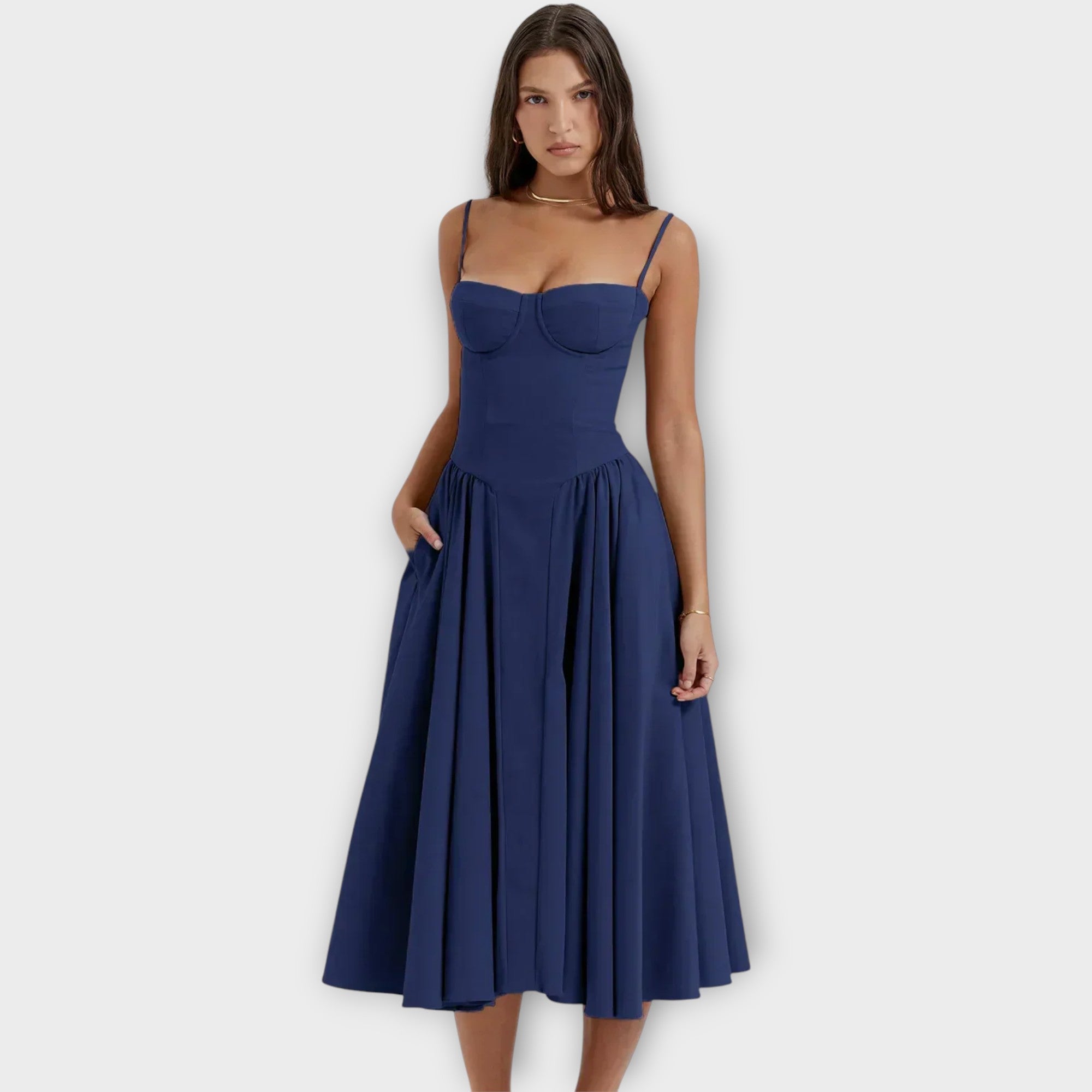 Gesine - Vestido Midi Sin Mangas