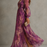 Rosalia - Elegante vestido maxi con estampado floral