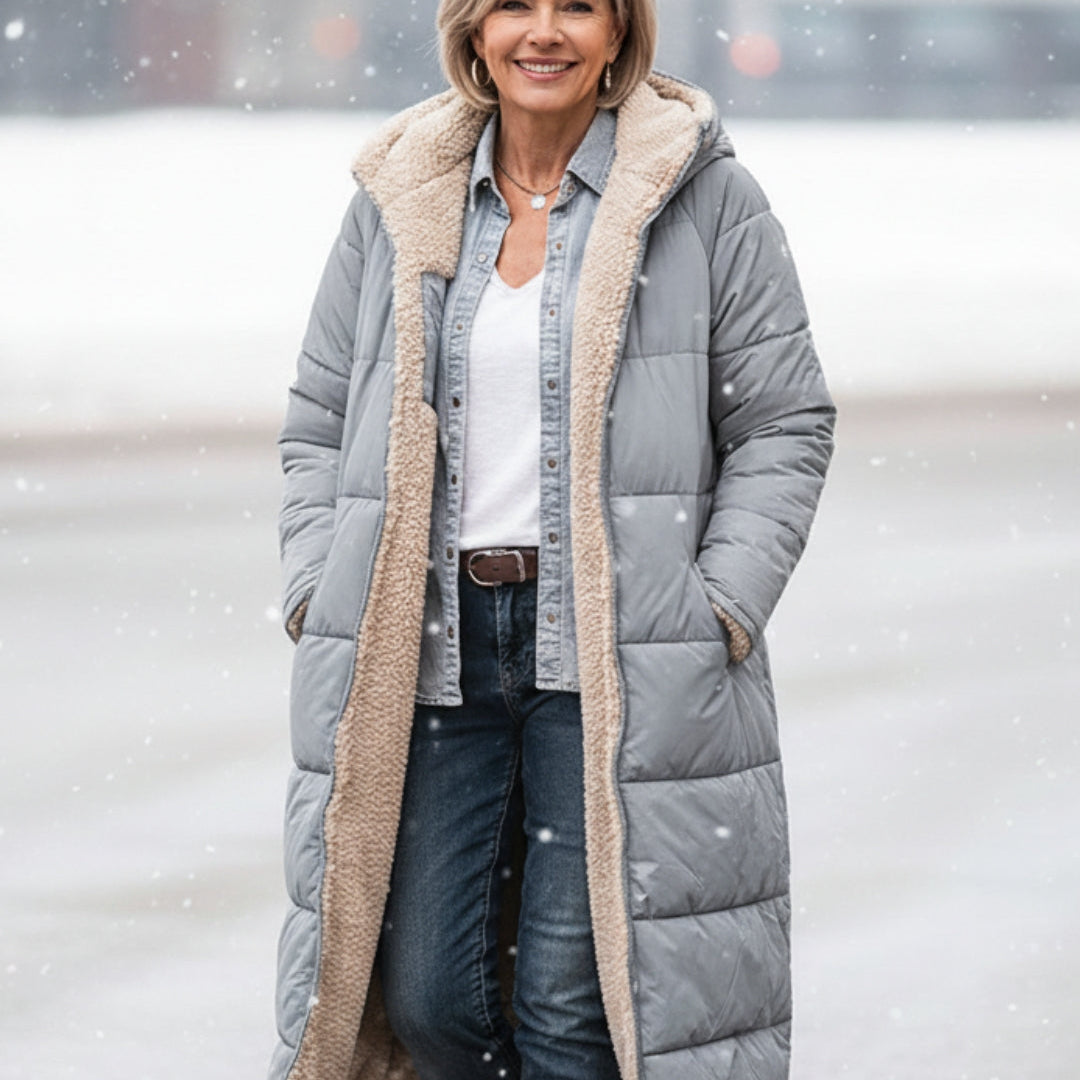 Sienna | Duga zimska jakna sa šerpa postavom