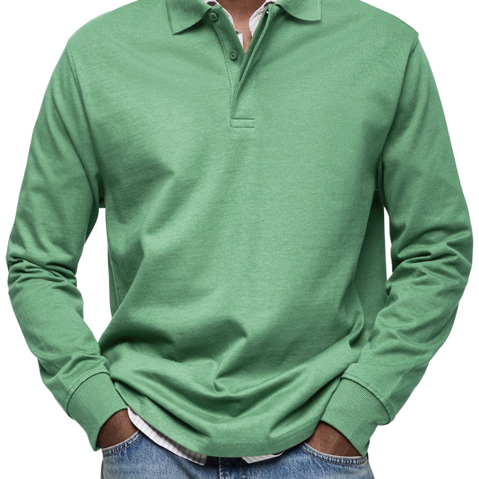 Nathan - Camiseta polo casual de manga larga