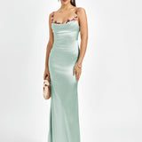 Pixie | Langes Kleid aus Satin