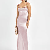 Pixie | Langes Kleid aus Satin