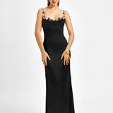 Pixie | Langes Kleid aus Satin