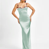 Pixie | Langes Kleid aus Satin