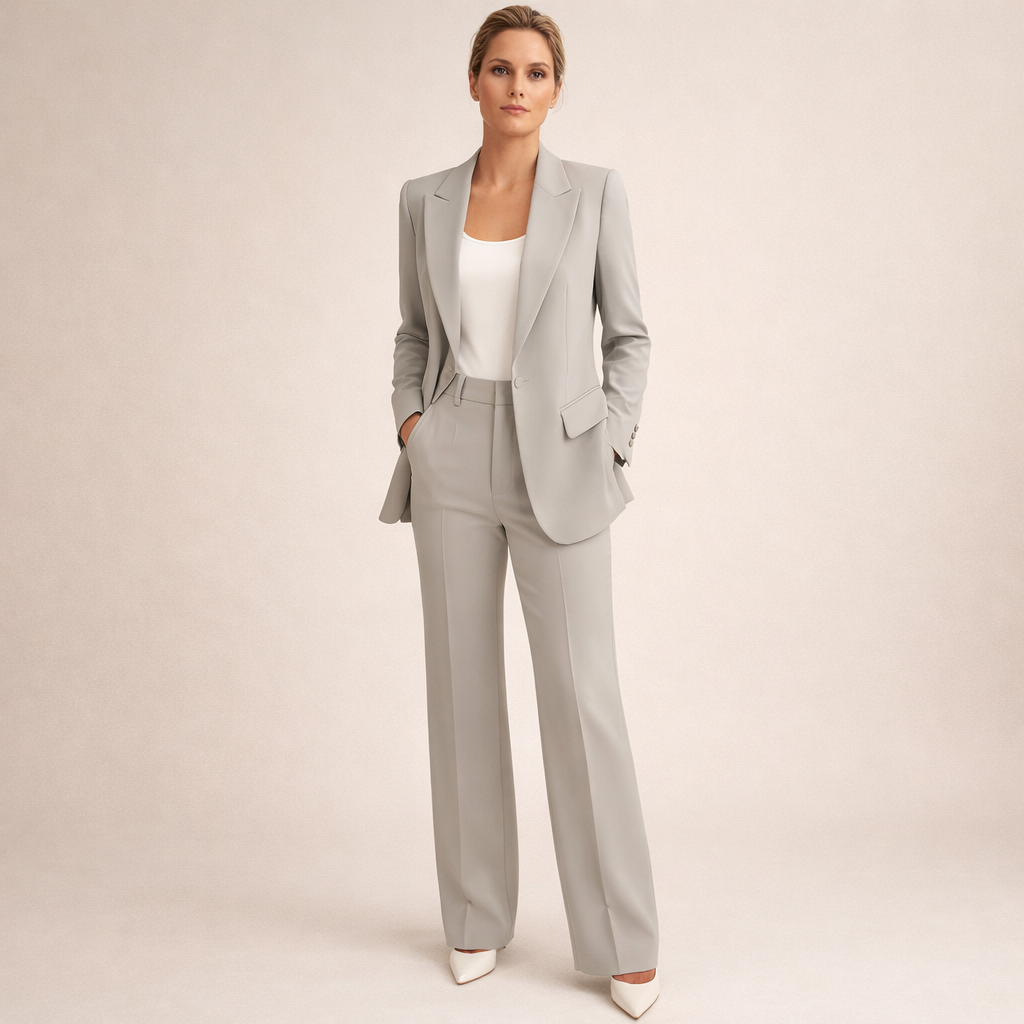 Brigitte | Conjunto elegante de dos piezas con pantalones acampanados