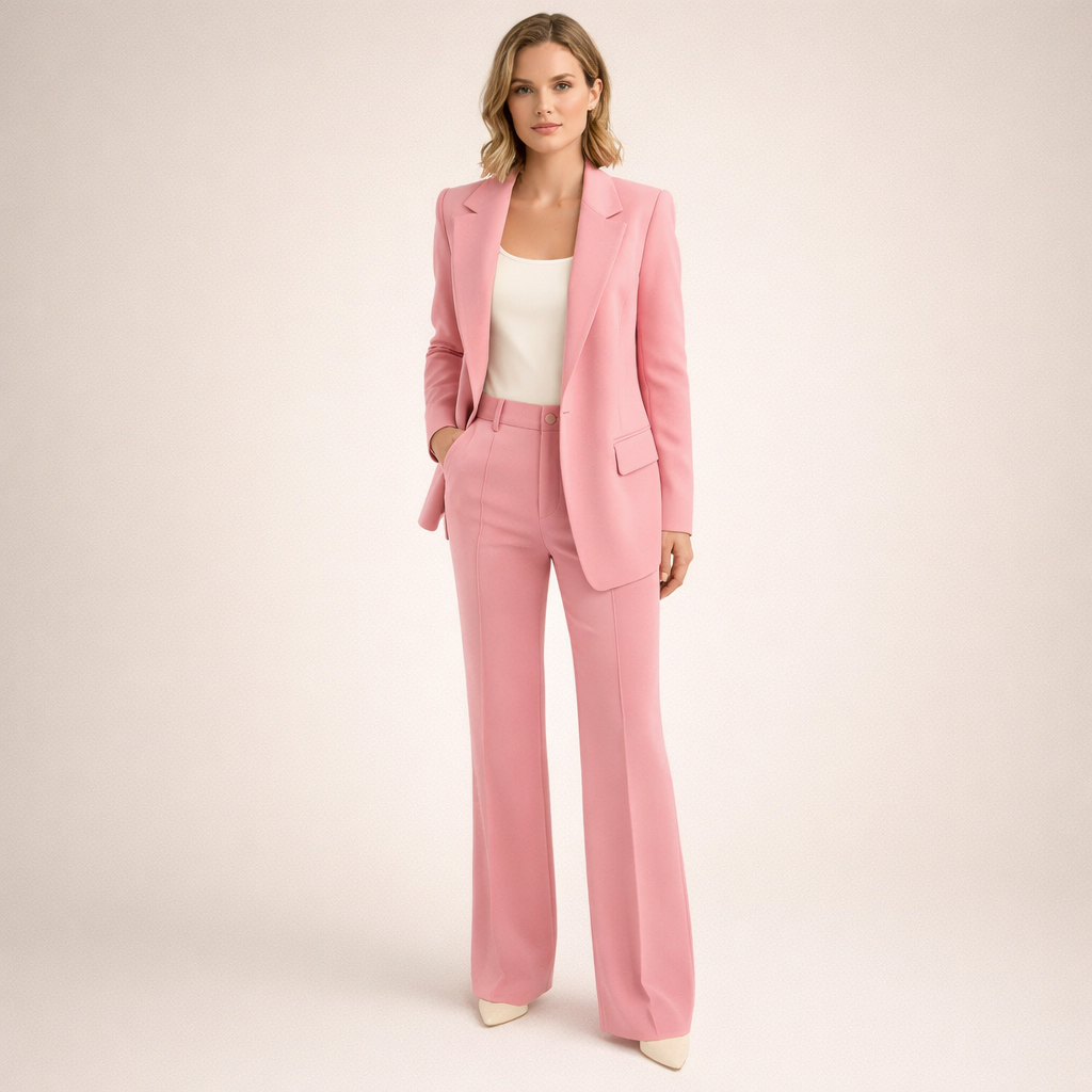Brigitte | Conjunto elegante de dos piezas con pantalones acampanados