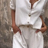 Pauline - Set bluze od pamuka i lana