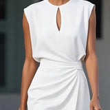 María™ | Elegante vestido midi con detalles drapeados