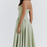 Sigrid | Trägerloses Midi-Kleid