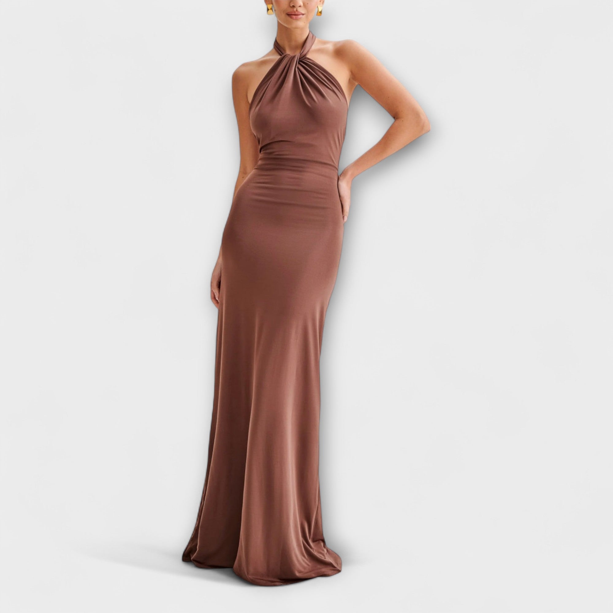 Lagoon - Vestido Maxi Slinky con Tirantes