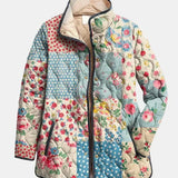 Gepolsterte Patchwork-Blumenjacke Chloé