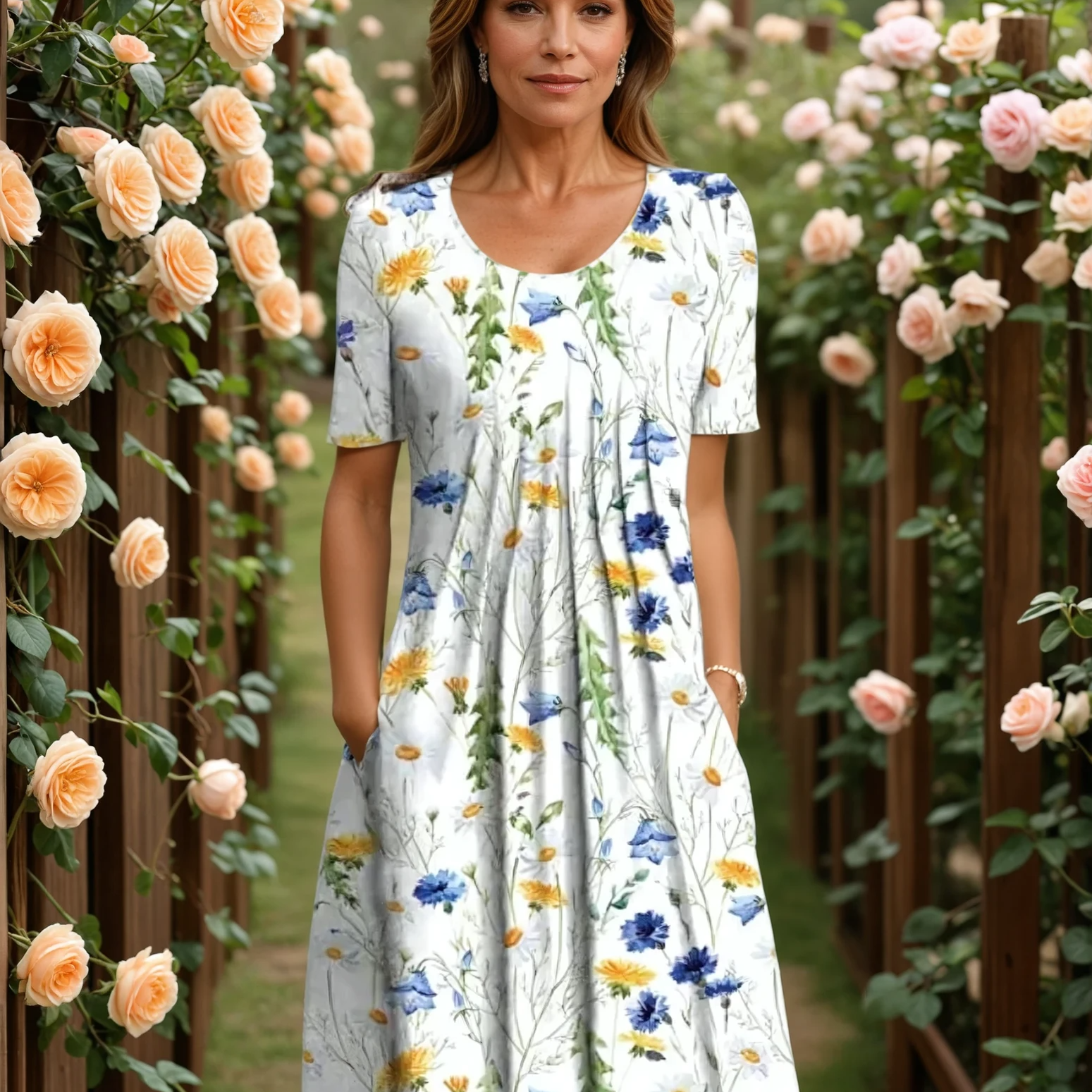 Marianne - Vestido floral elegante de verano