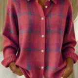 Annaise | Mekani pleteni kardigan na karo dezen