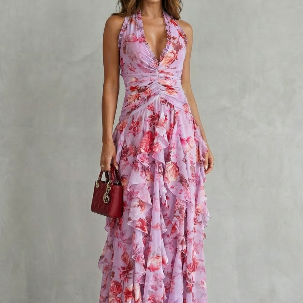 Belladina - Vestido maxi halter