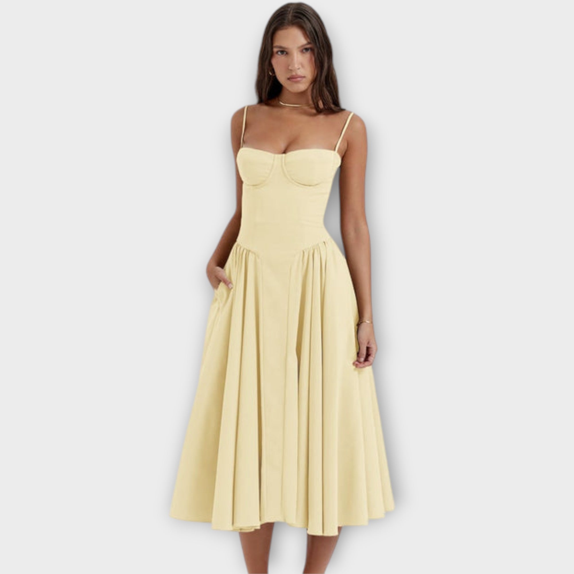 Gesine - Vestido Midi Sin Mangas