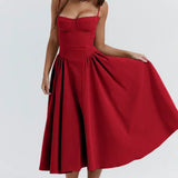 Sigrid | Trägerloses Midi-Kleid