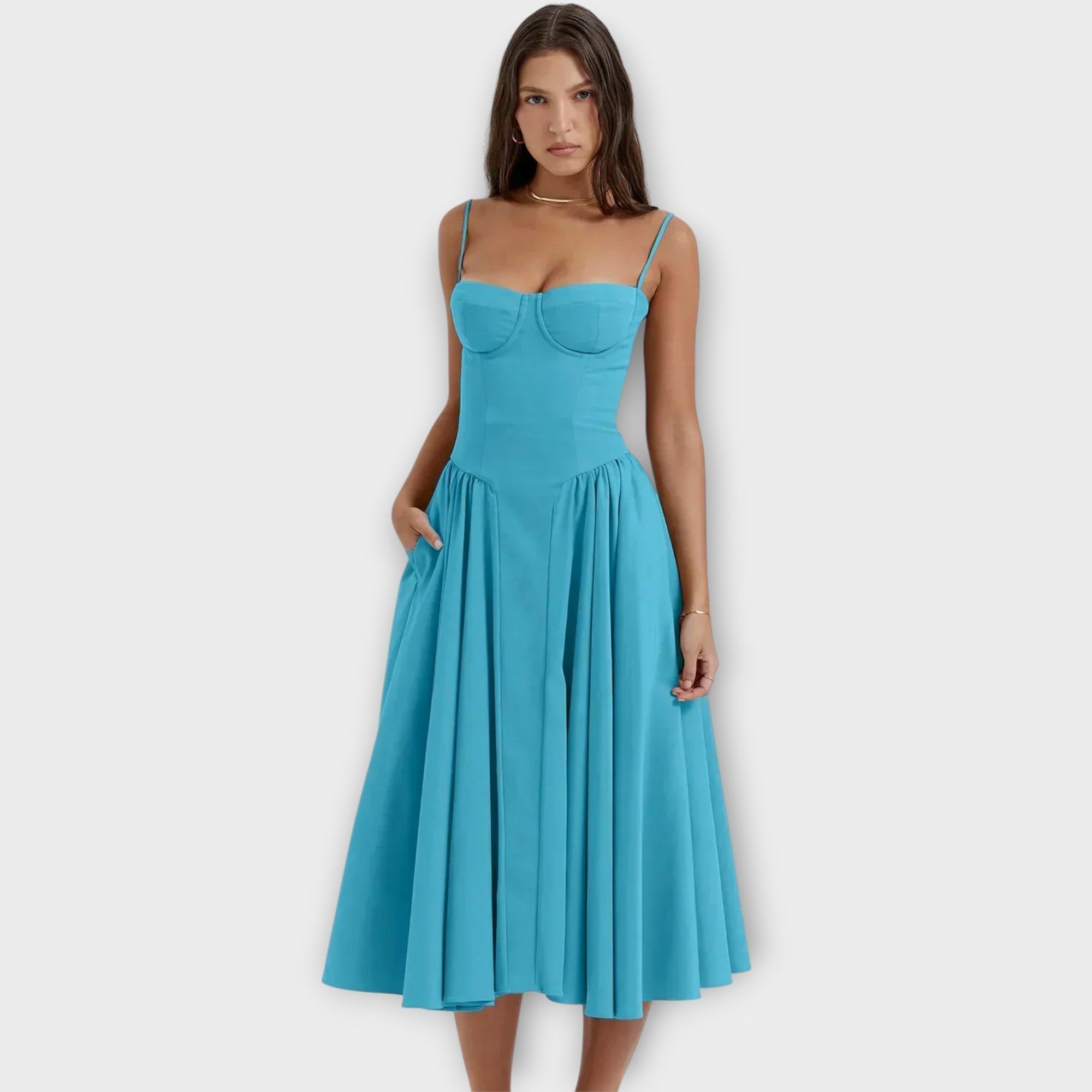 Gesine - Vestido Midi Sin Mangas
