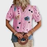 Emília - Bluse mit V-Ausschnitt
