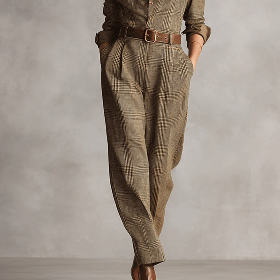 Clarisse | Karierter Overall mit Details