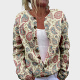 Lara - Herbstblumen Cardigan