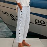 Cybèle | Pantalones elegantes con botones y rayas