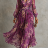 Rosalia - Elegante vestido maxi con estampado floral