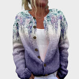 Inês - Herbstblumen-Cardigan
