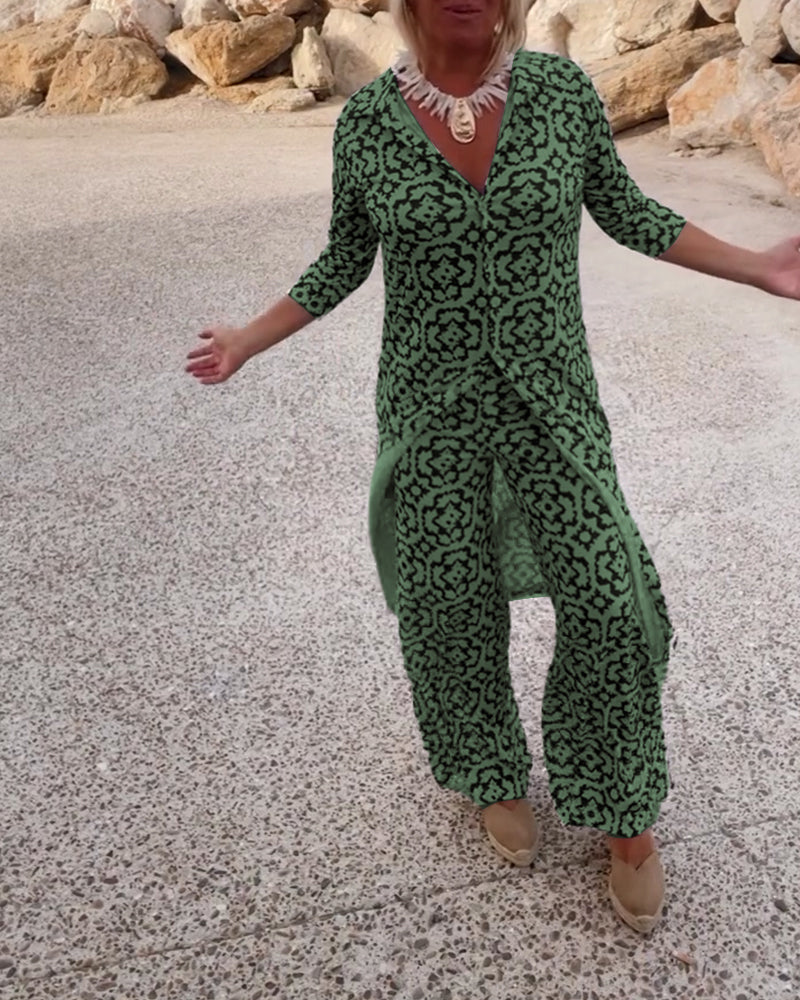 Amalia™ | Dvodelni set sa vintage printom