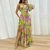Filippa | Asymmetrisches Kleid mit einem Ärmel