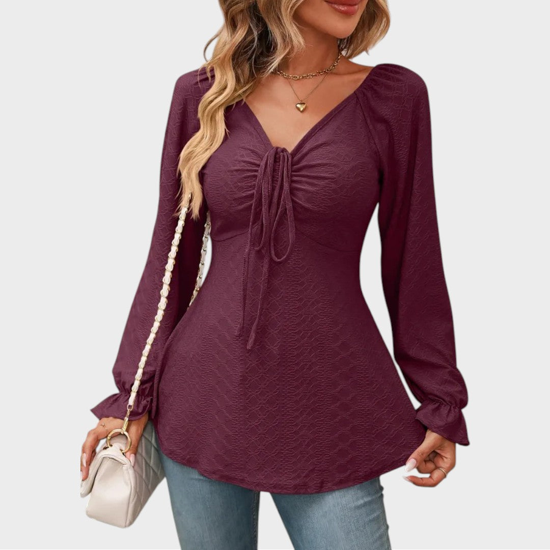 Melina | Blusa con Detalles de Encaje