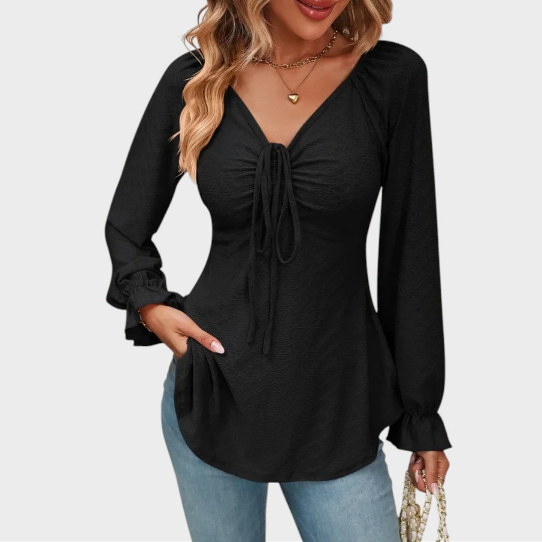 Melina | Blusa con Detalles de Encaje